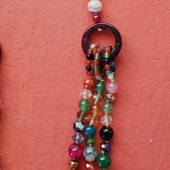 Anthropologie Glass Beads Necklace NEW - Picture 3 of 3